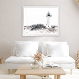 Shop Cape Cod Lighthouse II Photo Art Print-Coastal, Grey, Hamptons, Horizontal, Landscape, Photography, Rectangle, View All, White-framed poster wall decor artwork
