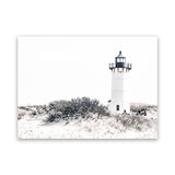 Shop Cape Cod Lighthouse II Photo Canvas Print-Black, Coastal, Hamptons, Landscape, Photography Canvas Prints, View All, White-framed wall decor artwork