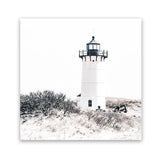 Shop Cape Cod Lighthouse II (Square) Photo Art Print-Black, Coastal, Hamptons, Photography, Square, View All, White-framed poster wall decor artwork