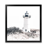 Shop Cape Cod Lighthouse II (Square) Photo Art Print-Black, Coastal, Hamptons, Photography, Square, View All, White-framed poster wall decor artwork