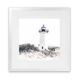 Shop Cape Cod Lighthouse II (Square) Photo Art Print-Black, Coastal, Hamptons, Photography, Square, View All, White-framed poster wall decor artwork