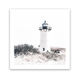 Shop Cape Cod Lighthouse II (Square) Photo Art Print-Black, Coastal, Hamptons, Photography, Square, View All, White-framed poster wall decor artwork