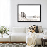 Shop Beach Sand Dunes Photo Canvas Art Print-Boho, Coastal, Horizontal, Landscape, Neutrals, Photography, Photography Canvas Prints, Rectangle, View All, White-framed wall decor artwork
