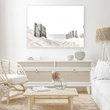 Shop Beach Sand Dunes Photo Canvas Art Print-Boho, Coastal, Horizontal, Landscape, Neutrals, Photography, Photography Canvas Prints, Rectangle, View All, White-framed wall decor artwork