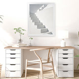Shop White Steps Photo Art Print-Boho, Greece, Grey, Neutrals, Photography, Portrait, View All-framed poster wall decor artwork