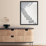 Shop White Steps Photo Canvas Art Print-Boho, Greece, Grey, Neutrals, Photography, Photography Canvas Prints, Portrait, View All-framed wall decor artwork