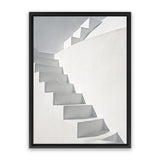 Shop White Steps Photo Canvas Art Print-Boho, Greece, Grey, Neutrals, Photography, Photography Canvas Prints, Portrait, View All-framed wall decor artwork