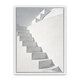 Shop White Steps Photo Canvas Art Print-Boho, Greece, Grey, Neutrals, Photography, Photography Canvas Prints, Portrait, View All-framed wall decor artwork