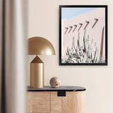 Shop Cacti Villa II Photo Art Print-Boho, Moroccan Days, Photography, Pink, Portrait, Tropical, View All-framed poster wall decor artwork