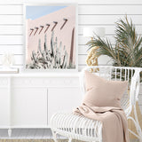 Shop Cacti Villa II Photo Art Print-Boho, Moroccan Days, Photography, Pink, Portrait, Tropical, View All-framed poster wall decor artwork
