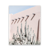 Shop Cacti Villa II Photo Art Print-Boho, Moroccan Days, Photography, Pink, Portrait, Tropical, View All-framed poster wall decor artwork