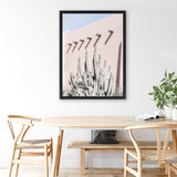 Shop Cacti Villa II Photo Canvas Art Print-Boho, Moroccan Days, Photography, Photography Canvas Prints, Pink, Portrait, Tropical, View All-framed wall decor artwork