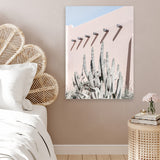 Shop Cacti Villa II Photo Canvas Art Print-Boho, Moroccan Days, Photography, Photography Canvas Prints, Pink, Portrait, Tropical, View All-framed wall decor artwork