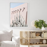 Shop Cacti Villa II Photo Canvas Art Print-Boho, Moroccan Days, Photography, Photography Canvas Prints, Pink, Portrait, Tropical, View All-framed wall decor artwork