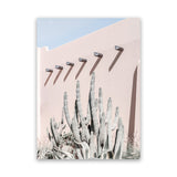 Shop Cacti Villa II Photo Canvas Art Print-Boho, Moroccan Days, Photography, Photography Canvas Prints, Pink, Portrait, Tropical, View All-framed wall decor artwork