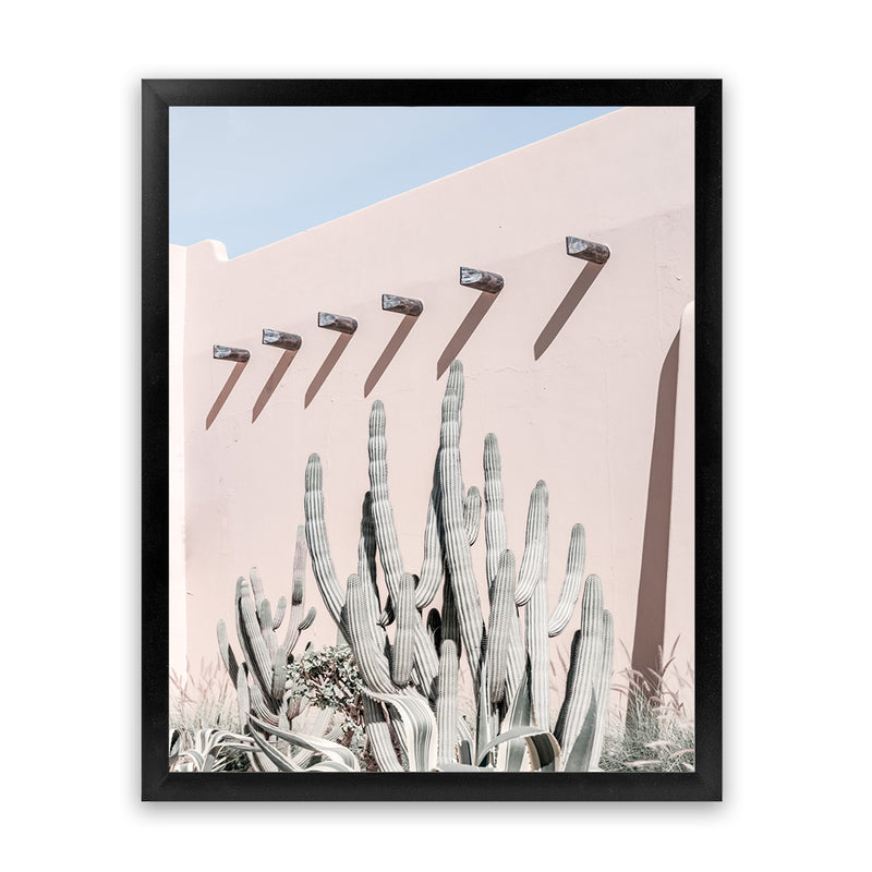 Shop Cacti Villa II Photo Art Print-Boho, Moroccan Days, Photography, Pink, Portrait, Tropical, View All-framed poster wall decor artwork