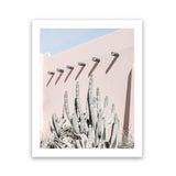 Shop Cacti Villa II Photo Art Print-Boho, Moroccan Days, Photography, Pink, Portrait, Tropical, View All-framed poster wall decor artwork