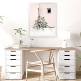 Shop Cacti Villa III Photo Art Print-Boho, Green, Moroccan Days, Photography, Pink, Portrait, Tropical, View All-framed poster wall decor artwork