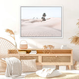 Shop Pastel Desert II Photo Canvas Art Print-Boho, Landscape, Moroccan Days, Neutrals, Photography, Photography Canvas Prints, Pink, Tropical, View All-framed wall decor artwork