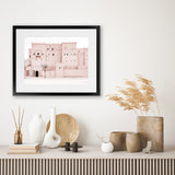 Shop Desert Palace Photo Art Print-Boho, Landscape, Moroccan Days, Photography, Pink, Tropical, View All-framed poster wall decor artwork
