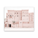 Shop Desert Palace Photo Art Print-Boho, Landscape, Moroccan Days, Photography, Pink, Tropical, View All-framed poster wall decor artwork