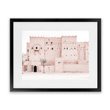 Shop Desert Palace Photo Art Print-Boho, Landscape, Moroccan Days, Photography, Pink, Tropical, View All-framed poster wall decor artwork
