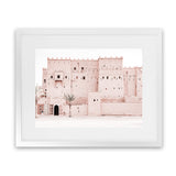 Shop Desert Palace Photo Art Print-Boho, Landscape, Moroccan Days, Photography, Pink, Tropical, View All-framed poster wall decor artwork