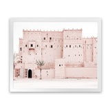 Shop Desert Palace Photo Art Print-Boho, Landscape, Moroccan Days, Photography, Pink, Tropical, View All-framed poster wall decor artwork