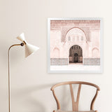 Shop Marrakesh Arch (Square) Photo Art Print-Boho, Moroccan Days, Photography, Pink, Square, View All-framed poster wall decor artwork