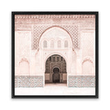 Shop Marrakesh Arch (Square) Photo Canvas Art Print-Boho, Moroccan Days, Photography, Photography Canvas Prints, Pink, Square, View All-framed wall decor artwork