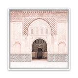Shop Marrakesh Arch (Square) Photo Canvas Art Print-Boho, Moroccan Days, Photography, Photography Canvas Prints, Pink, Square, View All-framed wall decor artwork