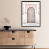 Shop Moroccan Door II Photo Canvas Art Print-Boho, Moroccan Days, Neutrals, Photography, Photography Canvas Prints, Pink, Portrait, View All-framed wall decor artwork