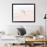 Shop Lone Camel Photo Art Print-Animals, Baby Nursery, Boho, Landscape, Moroccan Days, Neutrals, Photography, Pink, View All-framed poster wall decor artwork