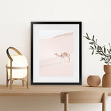 Shop Lone Camel II Photo Art Print-Animals, Baby Nursery, Boho, Moroccan Days, Neutrals, Photography, Pink, Portrait, View All-framed poster wall decor artwork
