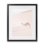 Shop Lone Camel II Photo Art Print-Animals, Baby Nursery, Boho, Moroccan Days, Neutrals, Photography, Pink, Portrait, View All-framed poster wall decor artwork