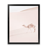 Shop Lone Camel II Photo Art Print-Animals, Baby Nursery, Boho, Moroccan Days, Neutrals, Photography, Pink, Portrait, View All-framed poster wall decor artwork