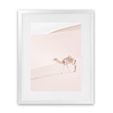 Shop Lone Camel II Photo Art Print-Animals, Baby Nursery, Boho, Moroccan Days, Neutrals, Photography, Pink, Portrait, View All-framed poster wall decor artwork