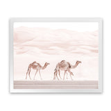 Shop Camel Highway Photo Art Print-Animals, Boho, Landscape, Moroccan Days, Neutrals, Photography, Pink, View All-framed poster wall decor artwork