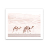 Shop Camel Highway Photo Art Print-Animals, Boho, Landscape, Moroccan Days, Neutrals, Photography, Pink, View All-framed poster wall decor artwork
