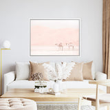 Shop Two Camels Photo Canvas Art Print-Animals, Boho, Landscape, Moroccan Days, Neutrals, Photography, Photography Canvas Prints, View All-framed wall decor artwork