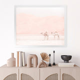 Shop Two Camels Photo Art Print-Animals, Boho, Landscape, Moroccan Days, Neutrals, Photography, View All-framed poster wall decor artwork