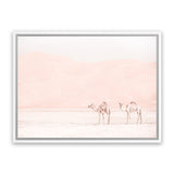 Shop Two Camels Photo Canvas Art Print-Animals, Boho, Landscape, Moroccan Days, Neutrals, Photography, Photography Canvas Prints, View All-framed wall decor artwork