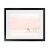 Shop Two Camels Photo Art Print-Animals, Boho, Landscape, Moroccan Days, Neutrals, Photography, View All-framed poster wall decor artwork