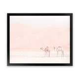 Shop Two Camels Photo Art Print-Animals, Boho, Landscape, Moroccan Days, Neutrals, Photography, View All-framed poster wall decor artwork