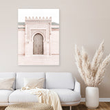 Shop Moroccan Door III Photo Canvas Art Print-Boho, Moroccan Days, Neutrals, Photography, Photography Canvas Prints, Pink, Portrait, Rectangle, View All-framed wall decor artwork