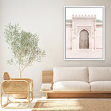 Shop Moroccan Door III Photo Canvas Art Print-Boho, Moroccan Days, Neutrals, Photography, Photography Canvas Prints, Pink, Portrait, Rectangle, View All-framed wall decor artwork