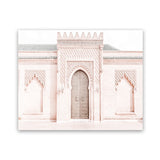 Shop Moroccan Building Photo Art Print-Boho, Landscape, Moroccan Days, Neutrals, Photography, Pink, View All-framed poster wall decor artwork