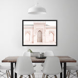 Shop Moroccan Building Photo Canvas Art Print-Boho, Landscape, Moroccan Days, Neutrals, Photography, Photography Canvas Prints, Pink, View All-framed wall decor artwork