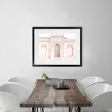 Shop Moroccan Building Photo Art Print-Boho, Landscape, Moroccan Days, Neutrals, Photography, Pink, View All-framed poster wall decor artwork