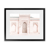 Shop Moroccan Building Photo Art Print-Boho, Landscape, Moroccan Days, Neutrals, Photography, Pink, View All-framed poster wall decor artwork